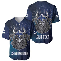 Personalized Finland Drakkar Vikings Baseball Jersey Suomi Viking Warrior