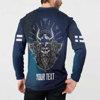 Personalized Finland Drakkar Vikings Button Sweatshirt Suomi Viking Warrior