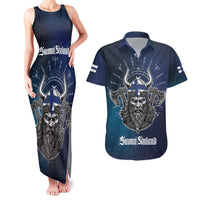 Personalized Finland Drakkar Vikings Couples Matching Tank Maxi Dress and Hawaiian Shirt Suomi Viking Warrior
