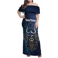 Personalized Finland Drakkar Vikings Family Matching Off Shoulder Maxi Dress and Hawaiian Shirt Suomi Viking Warrior