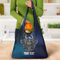 Personalized Finland Drakkar Vikings Grocery Bag Suomi Viking Warrior