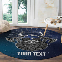 Personalized Finland Drakkar Vikings Round Carpet Suomi Viking Warrior