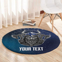 Personalized Finland Drakkar Vikings Round Carpet Suomi Viking Warrior
