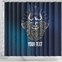 Personalized Finland Drakkar Vikings Shower Curtain Suomi Viking Warrior