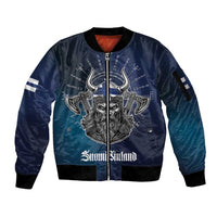 Personalized Finland Drakkar Vikings Sleeve Zip Bomber Jacket Suomi Viking Warrior