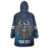 Personalized Finland Drakkar Vikings Wearable Blanket Hoodie Suomi Viking Warrior