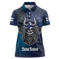 Personalized Finland Drakkar Vikings Women Polo Shirt Suomi Viking Warrior