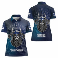 Personalized Finland Drakkar Vikings Women Polo Shirt Suomi Viking Warrior