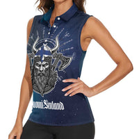 Personalized Finland Drakkar Vikings Women Sleeveless Polo Shirt Suomi Viking Warrior