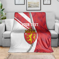 Personalized Norway Coat of Arms Blanket Golden Lion