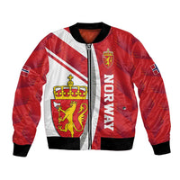 Personalized Norway Coat of Arms Bomber Jacket Golden Lion
