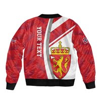 Personalized Norway Coat of Arms Bomber Jacket Golden Lion