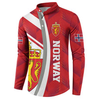 Personalized Norway Coat of Arms Button Sweatshirt Golden Lion