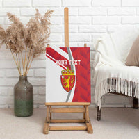 Personalized Norway Coat of Arms Canvas Wall Art Golden Lion