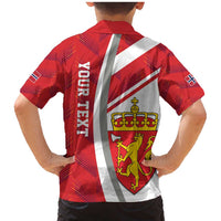 Personalized Norway Coat of Arms Family Matching Mermaid Dress and Hawaiian Shirt Golden Lion