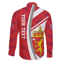 Personalized Norway Coat of Arms Family Matching Off The Shoulder Long Sleeve Dress and Hawaiian Shirt Golden Lion