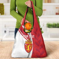 Personalized Norway Coat of Arms Grocery Bag Golden Lion