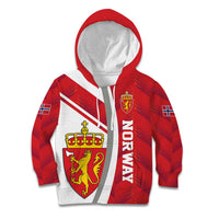 Personalized Norway Coat of Arms Kid Hoodie Golden Lion