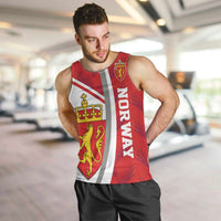 Personalized Norway Coat of Arms Men Tank Top Golden Lion