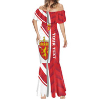 Personalized Norway Coat of Arms Mermaid Dress Golden Lion