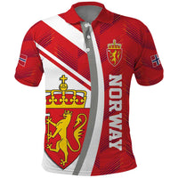 Personalized Norway Coat of Arms Polo Shirt Golden Lion