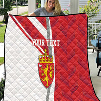 Personalized Norway Coat of Arms Quilt Golden Lion