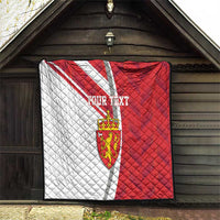 Personalized Norway Coat of Arms Quilt Golden Lion