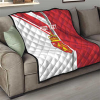 Personalized Norway Coat of Arms Quilt Golden Lion