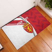 Personalized Norway Coat of Arms Rubber Doormat Golden Lion