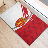 Personalized Norway Coat of Arms Rubber Doormat Golden Lion