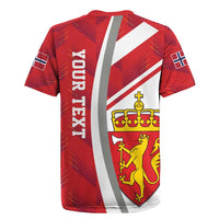Personalized Norway Coat of Arms Rugby Jersey Golden Lion