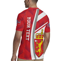 Personalized Norway Coat of Arms Rugby Jersey Golden Lion