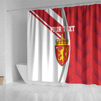 Personalized Norway Coat of Arms Shower Curtain Golden Lion