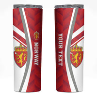 Personalized Norway Coat of Arms Skinny Tumbler Golden Lion