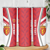 Personalized Norway Coat of Arms Skinny Tumbler Golden Lion