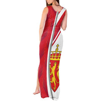Personalized Norway Coat of Arms Tank Maxi Dress Golden Lion