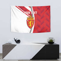 Personalized Norway Coat of Arms Tapestry Golden Lion