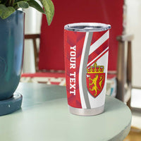 Personalized Norway Coat of Arms Tumbler Cup Golden Lion