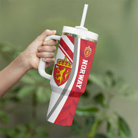 Personalized Norway Coat of Arms Tumbler With Handle Golden Lion