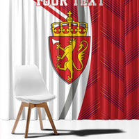 Personalized Norway Coat of Arms Window Curtain Golden Lion