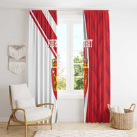 Personalized Norway Coat of Arms Window Curtain Golden Lion