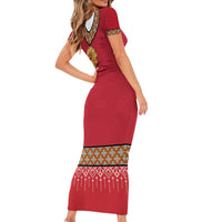 Norway Constitution Day Family Matching Short Sleeve Bodycon Dress and Hawaiian Shirt Norwegian bunads