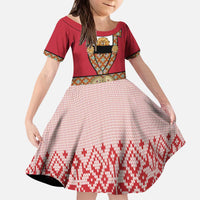 Norway Constitution Day Kid Short Sleeve Dress Norwegian bunads