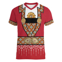 Norway Constitution Day Women V-Neck T-Shirt Norwegian bunads