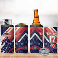 Custom United States American Football 4 in 1 Can Cooler Tumbler USA Go Champions Sporty Style