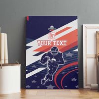 Custom United States American Football Canvas Wall Art USA Go Champions Sporty Style