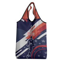 Custom United States American Football Grocery Bag USA Go Champions Sporty Style