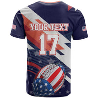 Custom United States American Football T Shirt USA Go Champions Sporty Style