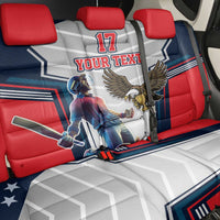 Custom United States Cricket Back Car Seat Cover USA Go Champions and Eagle Mascot Style