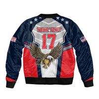 Custom United States Cricket Bomber Jacket USA Go Champions and Eagle Mascot Style